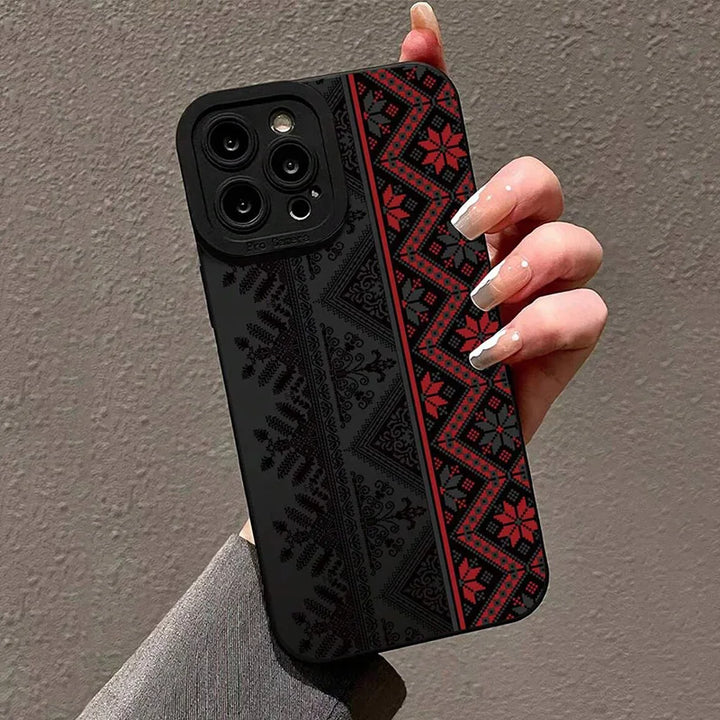 Vintage Totem Pattern Shockproof Phone Case for iPhone - IPH4