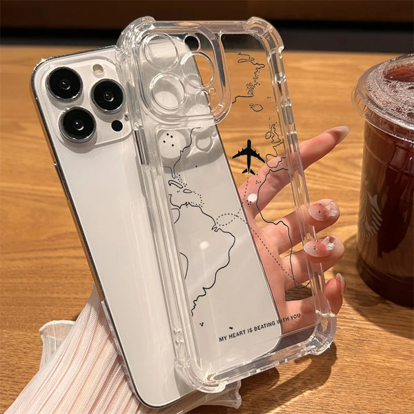 Desian Airplane Travel Phone Case Inspired by iPhone Case Made of Soft Silicone - IPH4
